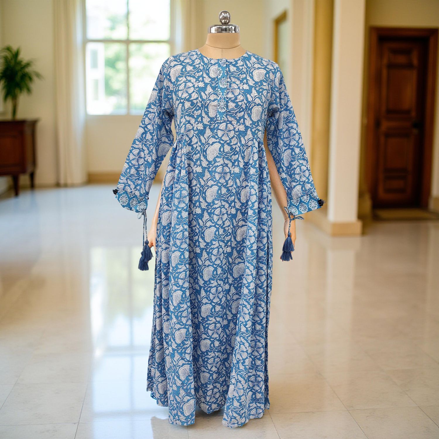 Cotton Jalabiya Dress Jasmine Crystal 01