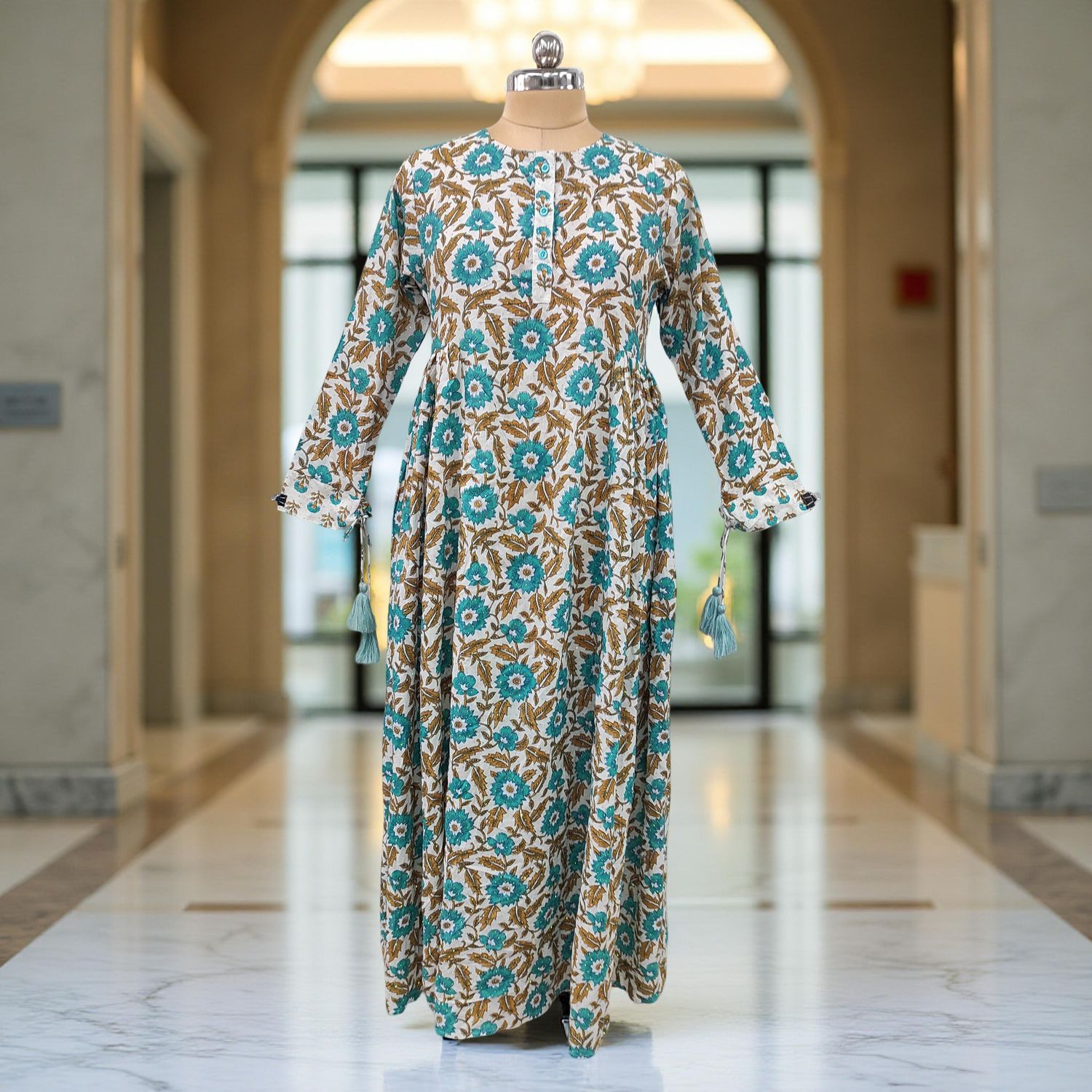 Cotton Jalabiya Dress Jasmine Crystal 07