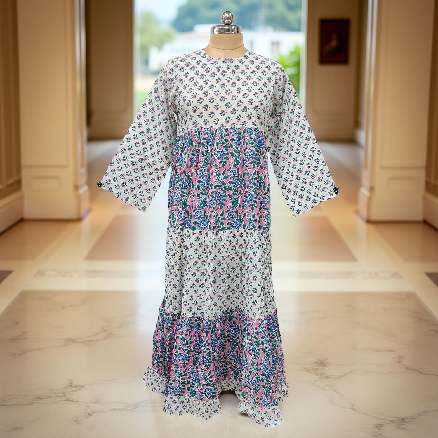 Cotton Jalabiya Dress  Layla Crystal 01