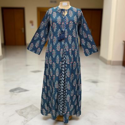 S/M Nobila Printed Cotton Dress 57&quot; Long Jalabiya