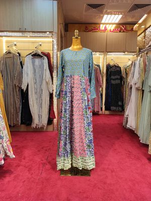 S/M Special Multi Printed Cotton Dress 57&quot; Long Jalabiya