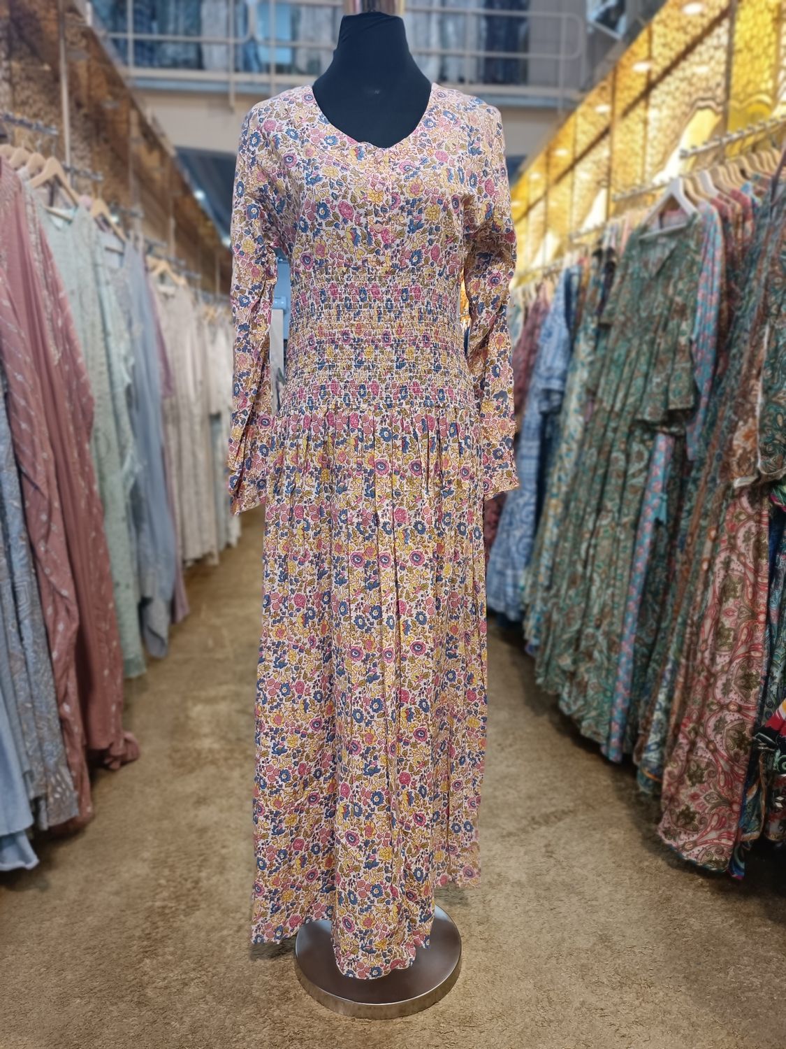 S-M Special Printed Cotton Dress 57&quot; Long Jalabiyas