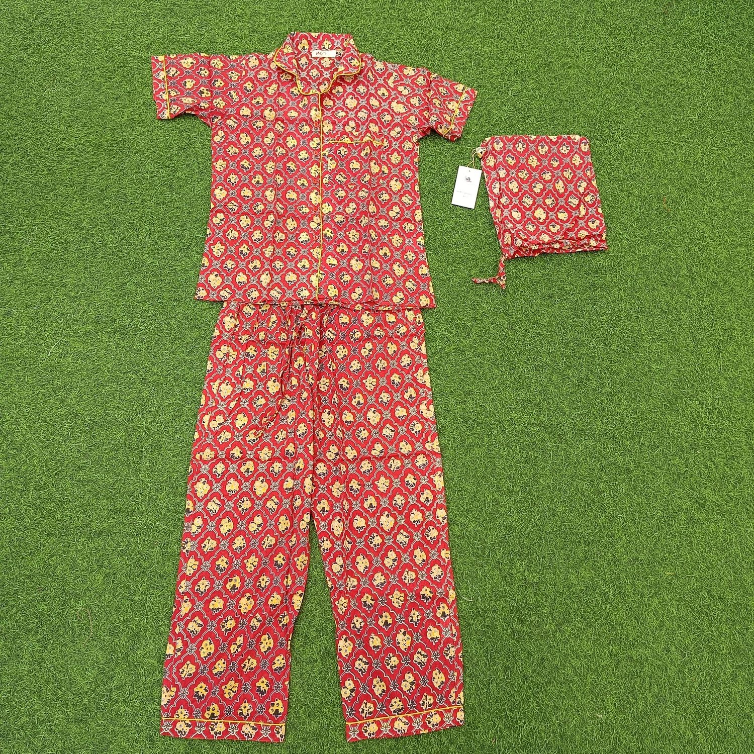 XS-S Cotton Short Sleeves Pajamas Set