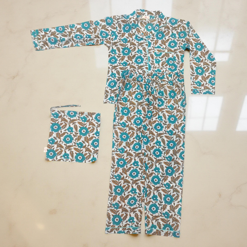 Cotton Long Sleeves Pajama Set 01