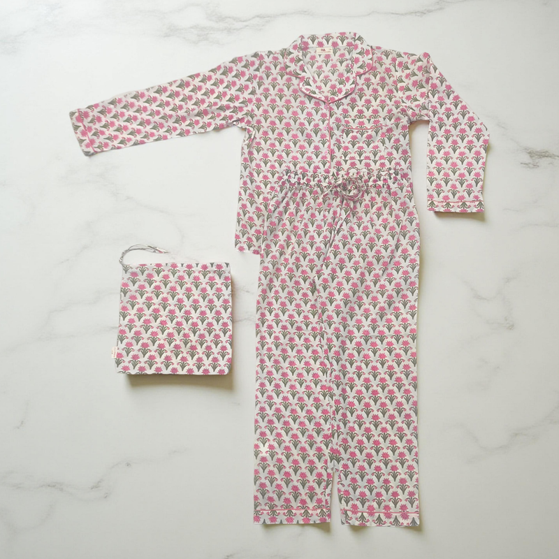 Cotton Long Sleeves Pajama Set 02