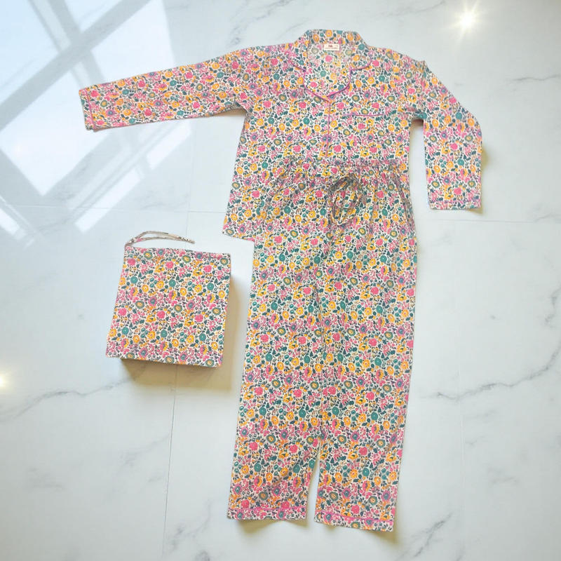 Cotton Long Sleeves Pajama Set 16