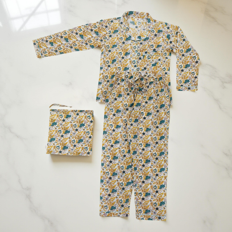 Cotton Long Sleeves Pajama Set 19