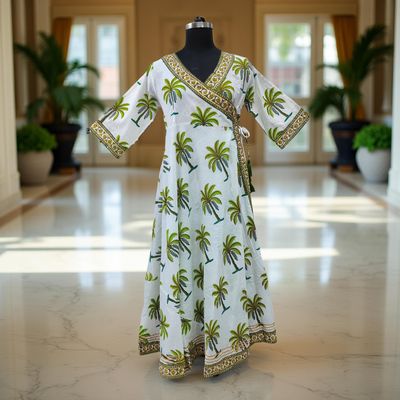 L/XL Priam  Printed Cotton Dress 57&quot; Long Jalabiya