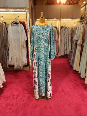 L/XL Cinderella Printed Cotton Dress 57&quot; Long Jalabiya
