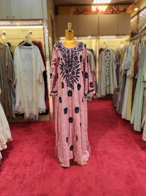 L/XL Special Embroidery printed Cotton Dress 57&quot; Long Jalabiya