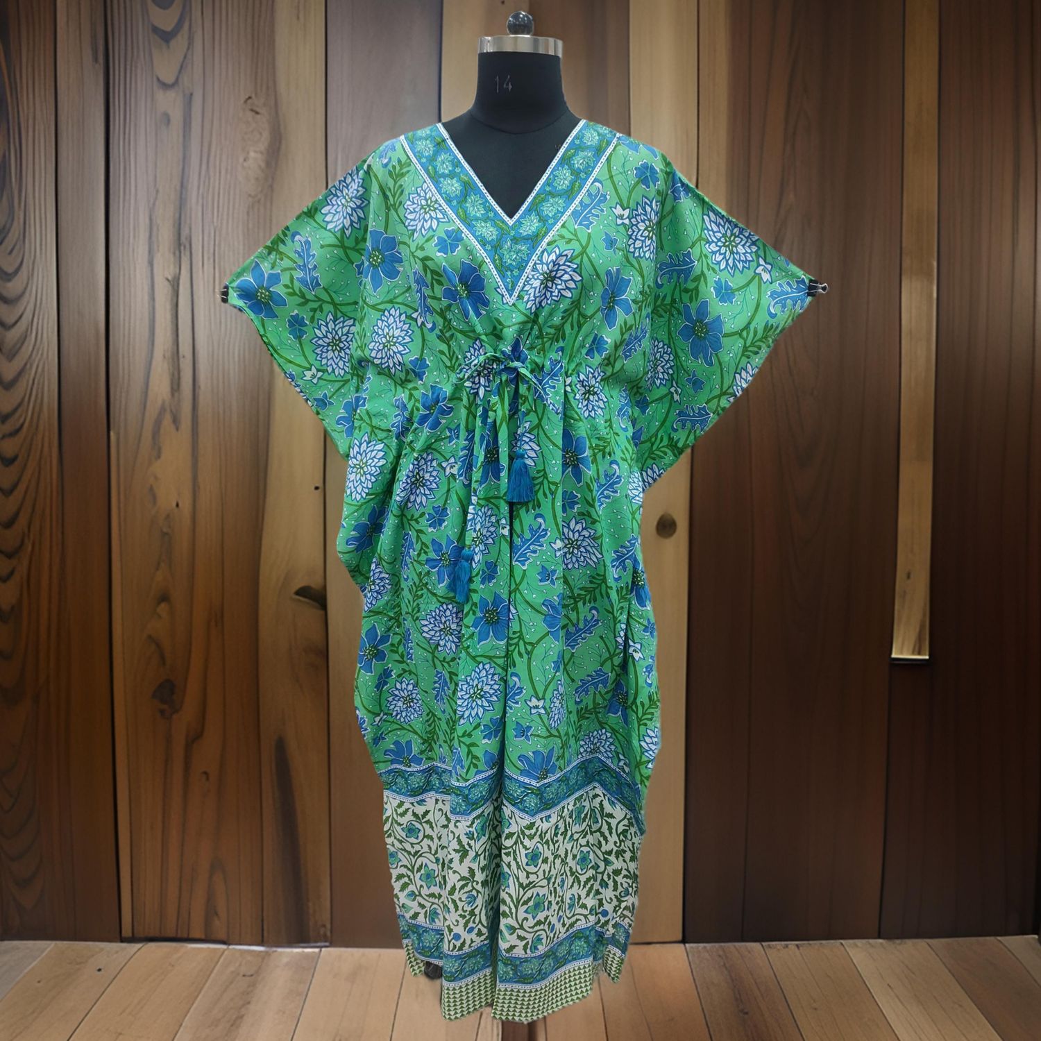 Free Size Cotton Farasha Kaftan 57&quot; Long Jalabiya