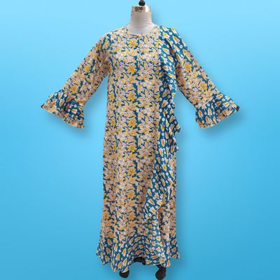 S/M Princess Printed Cotton Dress 57&quot; Jalabiya