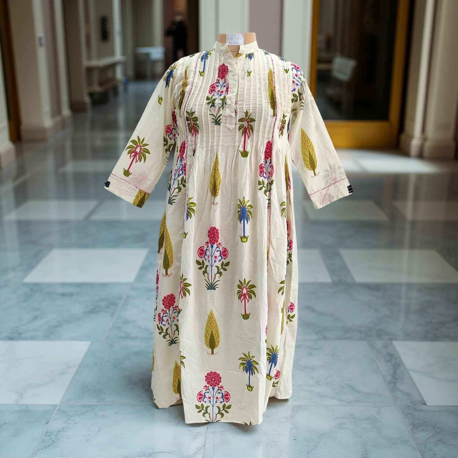 12-13  years Afra Cotton Dress 50&quot; Long Jalabiya