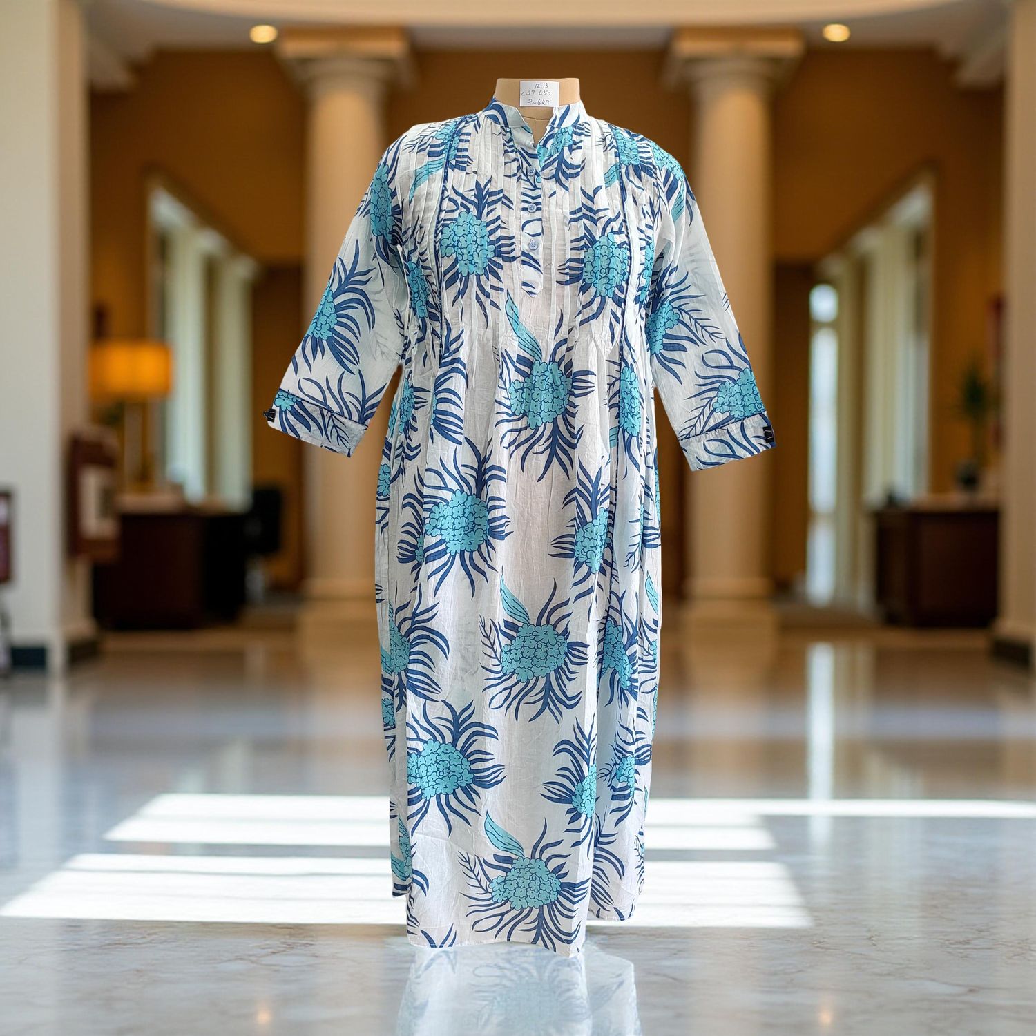 12-13  years Afra Cotton Dress 50&quot; Long Jalabiya