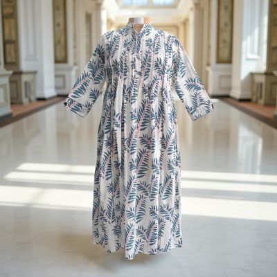 12-13  years Afra Cotton Dress 50&quot; Long Jalabiya