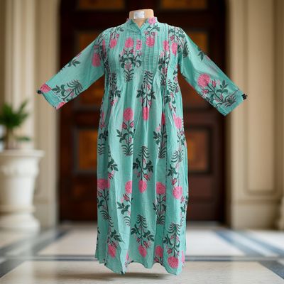 12-13  years Afra Cotton Dress 50&quot; Long Jalabiya