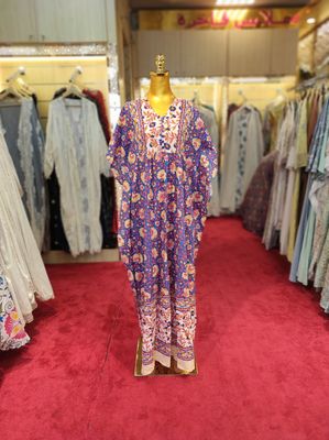 Free Size Cotton Farasha Kaftan 57&quot; Long Jalabiya
