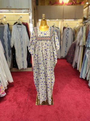 Free Size Cotton Farasha Kaftan 57&quot; Long Jalabiya