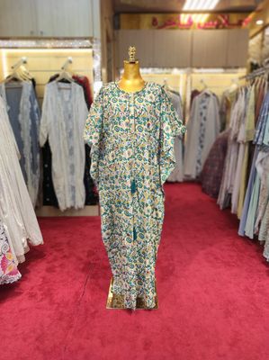 Free Size Cotton Farasha Kaftan 57&quot; Long Jalabiya