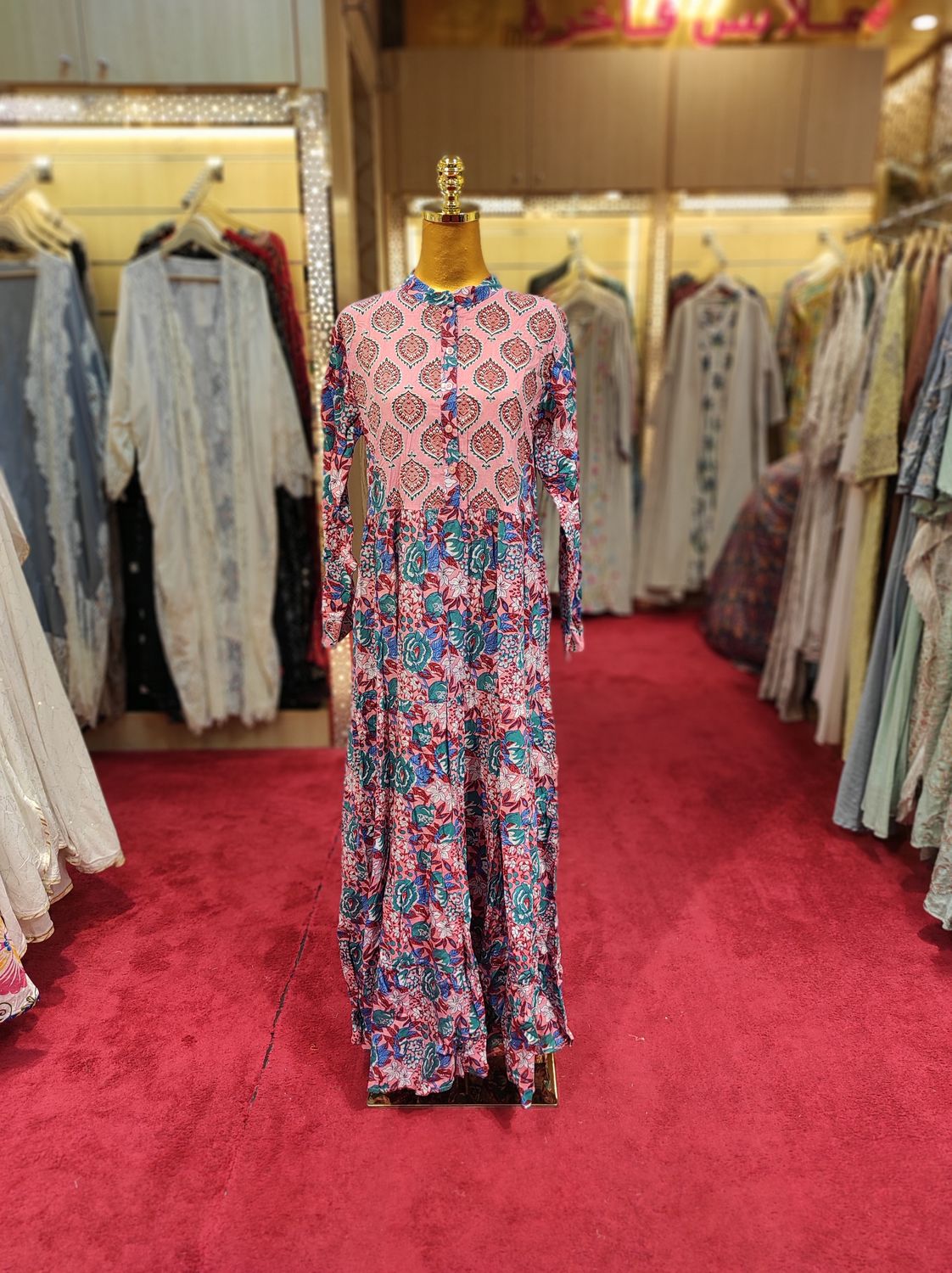 S/M Safia Cotton Dress 57&quot; Long Jalabiya