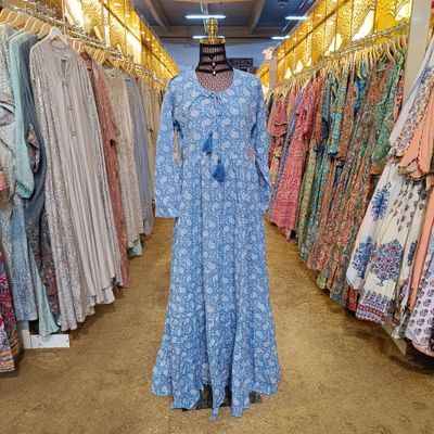 S/M Razia Crystal Cotton  Dress 57&quot; Long Jalabiya