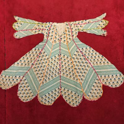 6-7 Year Meher Multi Printed Cotton Girls Dress 37&quot; Long Jalabiya