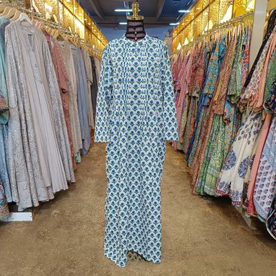L/XL Adiat Printed Cotton Dress 57&#39;&#39; Long Jalabiya
