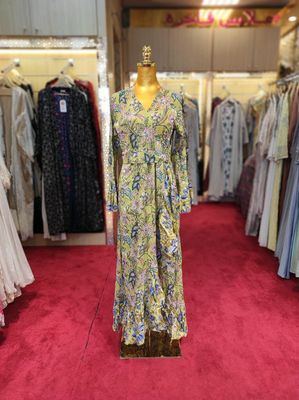 L/XL Special Multi Printed Cotton Dress 57&quot; Long Jalabiya