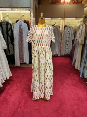 L/XL Special Multi Printed Cotton Dress 57&quot; Long Jalabiya
