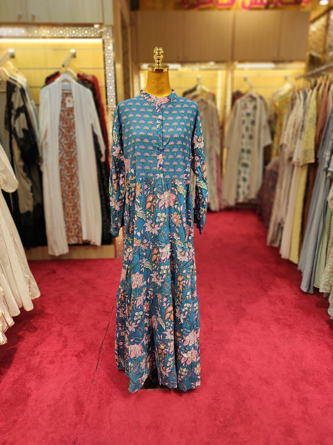 L/XL Safia Cotton Dress 57&quot; Long Jalabiya
