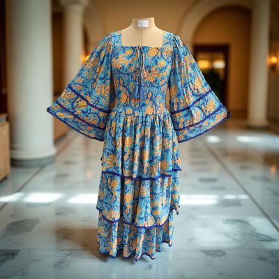 XS/S Rahima Satin Crystal  Dress 54&quot; Long Jalabiya