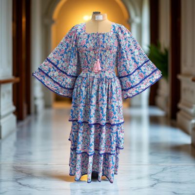 XS/S Rahima Satin Crystal  Dress 54&quot; Long Jalabiya