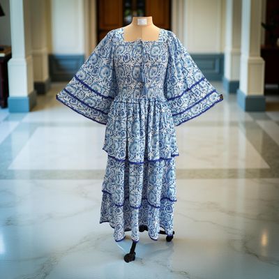 S/M Rahima Satin Crystal  Dress 57&quot; Long Jalabiya