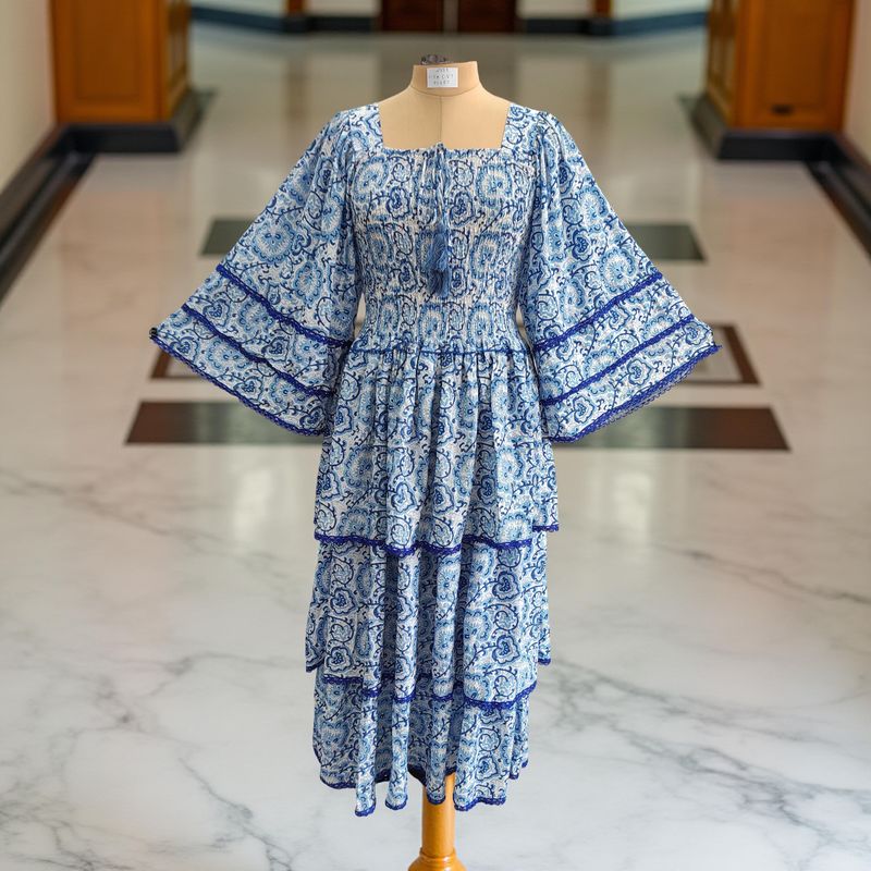 2XL/3XL Rahima Satin Crystal  Dress 57&quot; Long Jalabiya