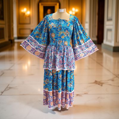 XS/S Rahima Satin Crystal  Dress 54&quot; Long Jalabiya