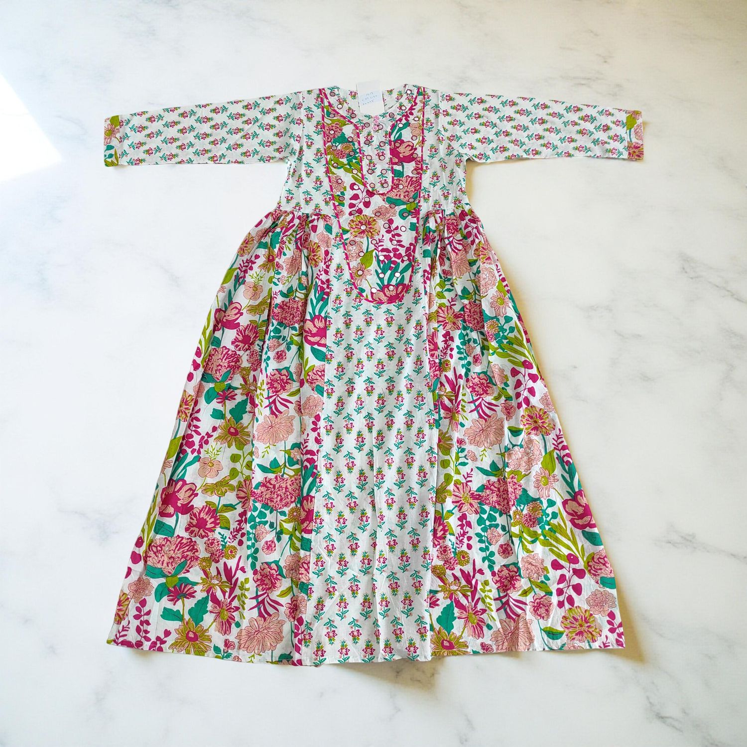 12-13  years Suf Cotton Dress 50&quot; Long Jalabiya