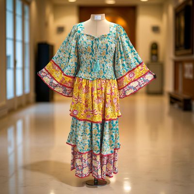 XS/S Rahima Satin Crystal  Dress 54&quot; Long Jalabiya