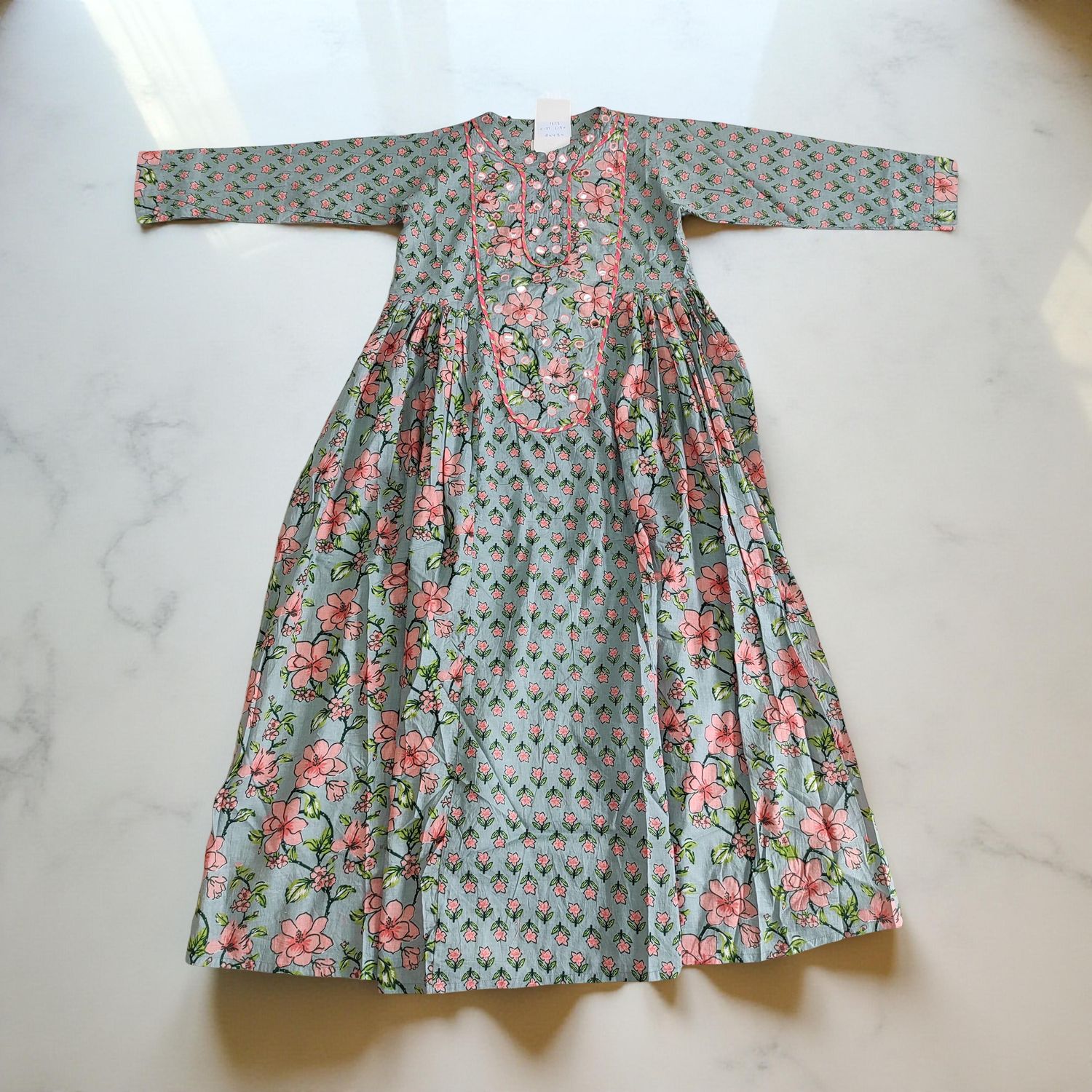 12-13  years Suf Cotton Dress 50&quot; Long Jalabiya