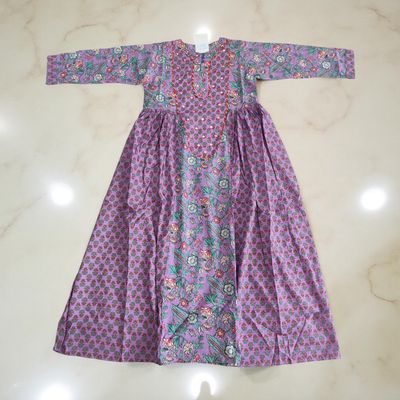 12-13  years Suf Cotton Dress 50&quot; Long Jalabiya