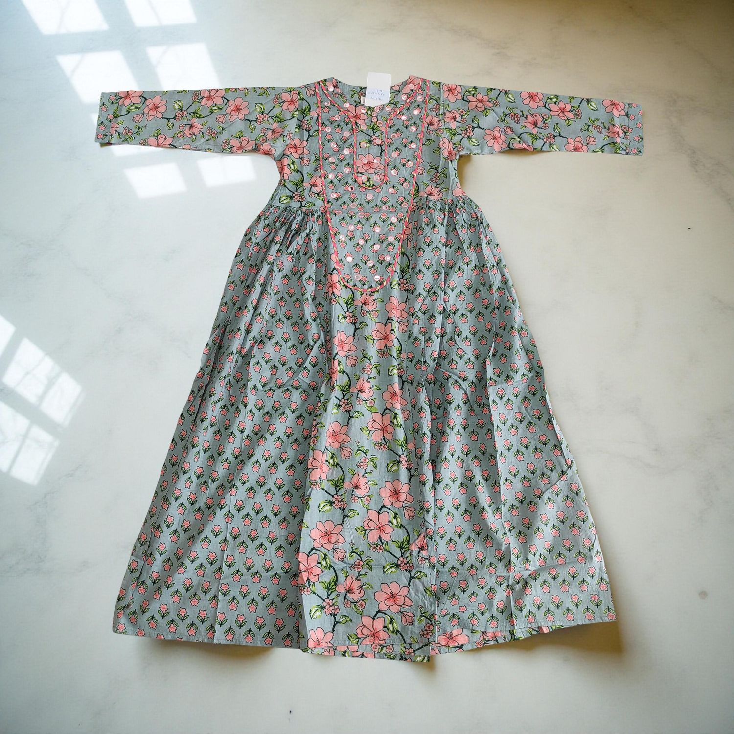 12-13  years Suf Cotton Dress 50&quot; Long Jalabiya