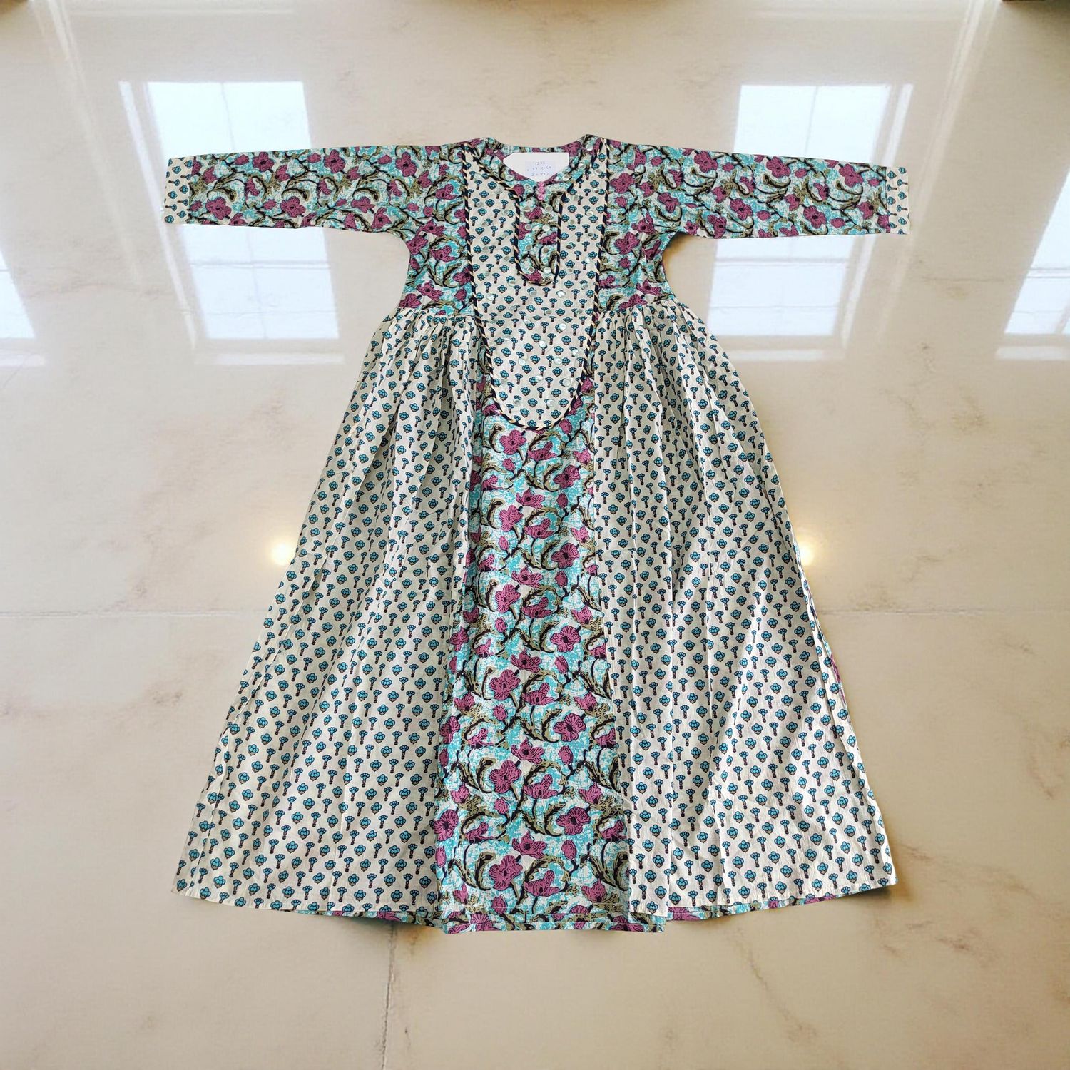 12-13  years Suf Cotton Dress 50&quot; Long Jalabiya