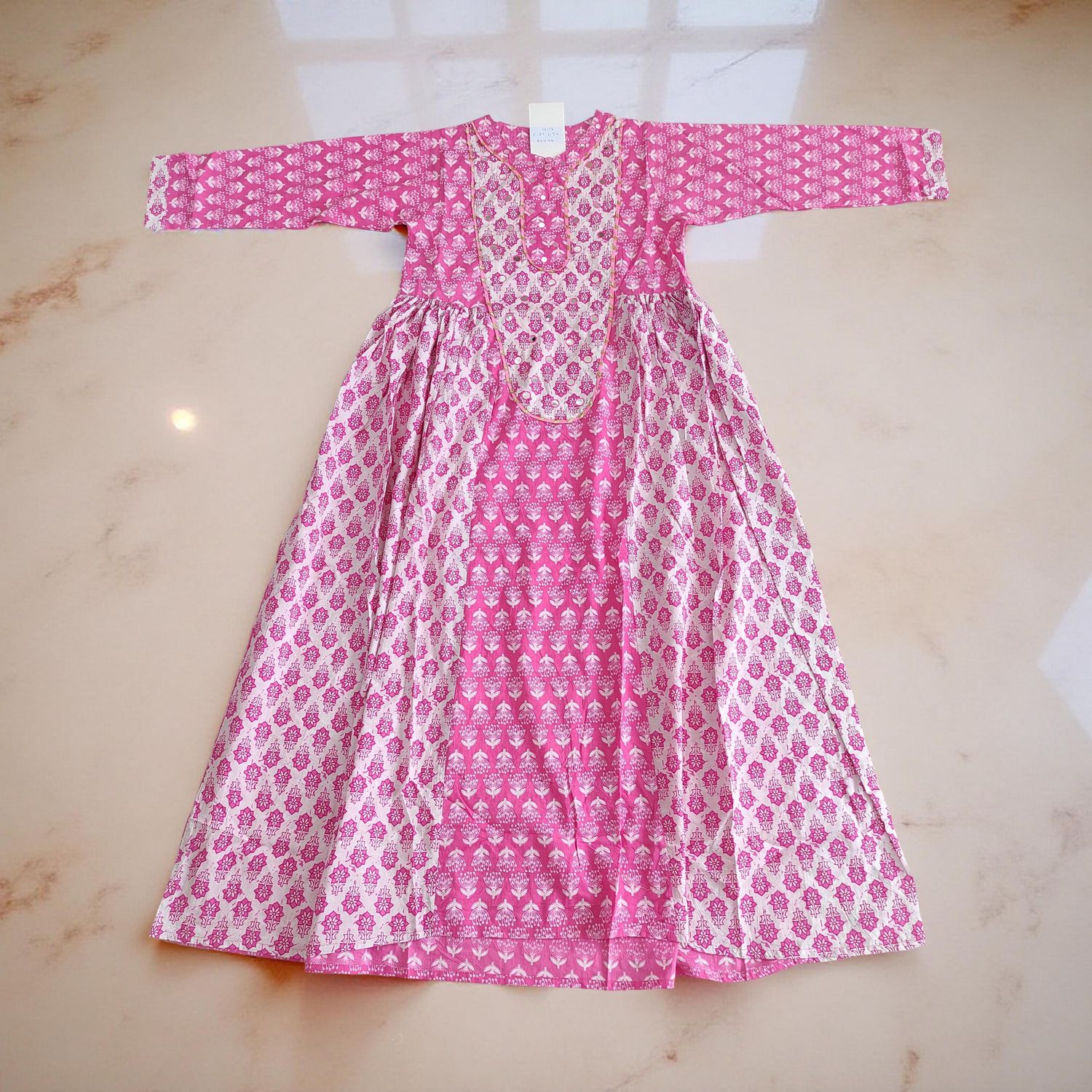 12-13  years Suf Cotton Dress 50&quot; Long Jalabiya