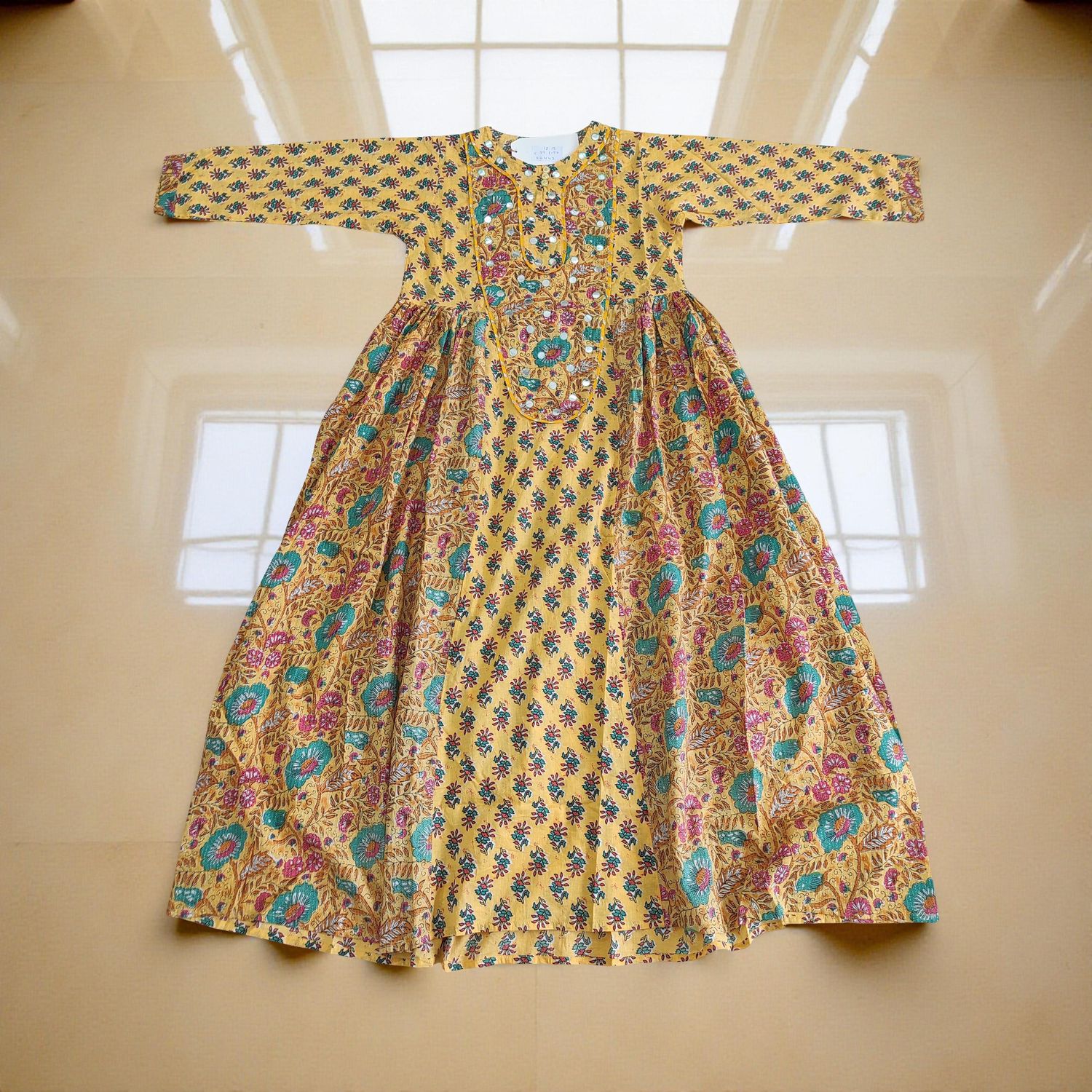 12-13  years Suf Cotton Dress 50&quot; Long Jalabiya