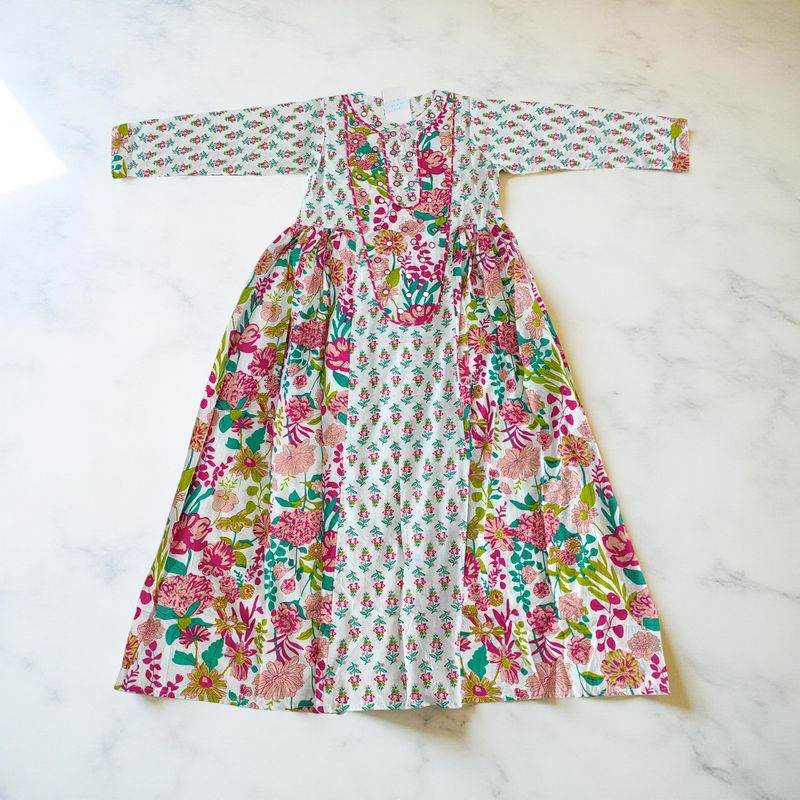 12-13  years Suf Cotton Dress 50&quot; Long Jalabiya