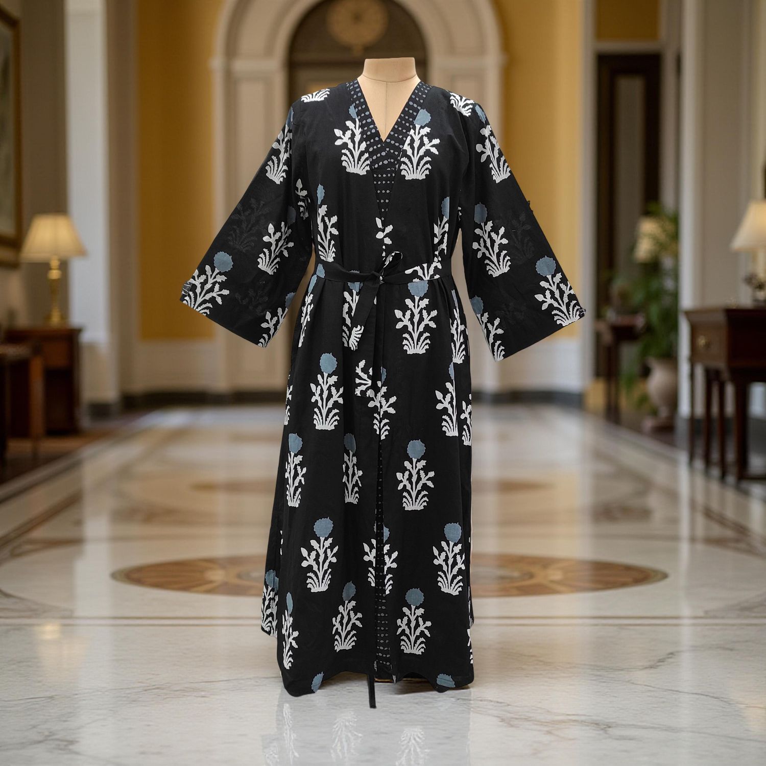 Cotton Jalabiya Dress Abaya Set 06