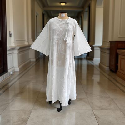 L/XL Cindrella embroidery Cotton Dress 57&quot; Long Jalabiya