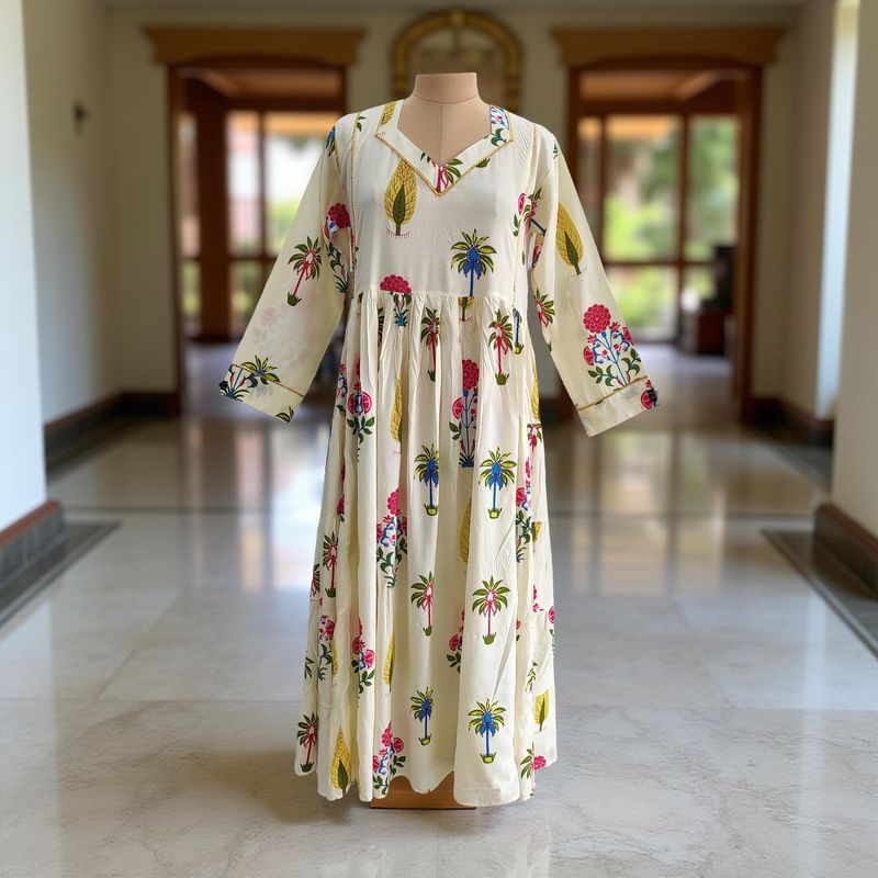 Rayon Jalabiya Dress Adla 01