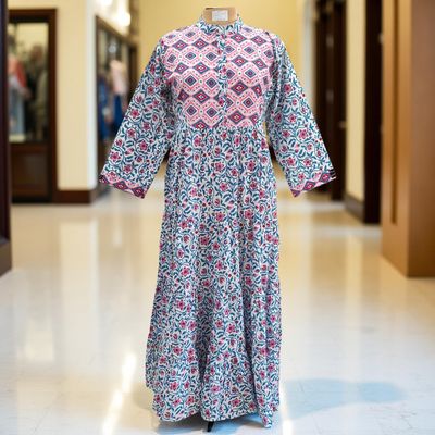 S/M Safia Cotton Dress 57&quot; Long Jalabiya