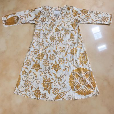 2-3  Year Teena Printed Cotton Dress 29&#39;&#39; Long Jalabiya