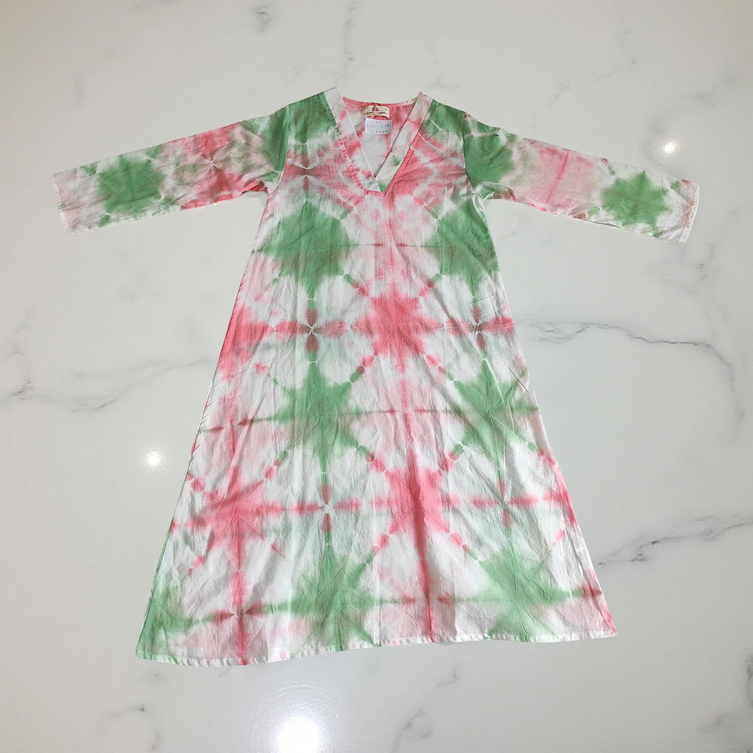 2-3  Year Teena Printed Cotton Dress 29&#39;&#39; Long Jalabiya